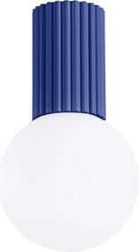 Stropné svietidlo Halo, 1x biele sklenené tienidlo, bl