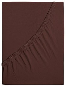 Jersey plachta z mako bavlny LUXORA 90x200 cm tmavohnedé
