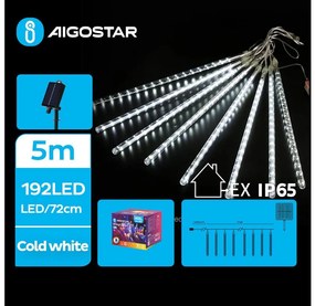 Aigostar - LED Solárna vianočná reťaz 192xLED/8m IP65 studená biela