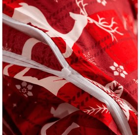 Obliečky z mikrovlákna VELVET CHRISTMAS červené Rozmer obliečky: 2 ks 70 x 90 cm | 200 x 220 cm