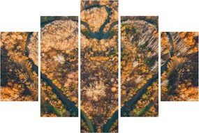 Obraz - Rieka v tvare srdca (150x105 cm)