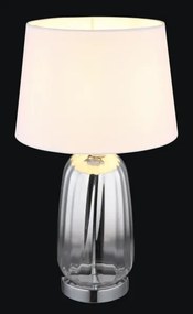 Globo 24142W - Stolová lampa CLASSY 1xE27/40W/230V biela/strieborná