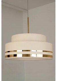 Luster na lanku TAMI 1xE27/60W/230V pr. 40 cm béžová/zlatá