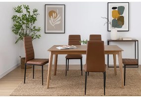 Noela Jedálenská stolička z umelej kože TINO hnedá