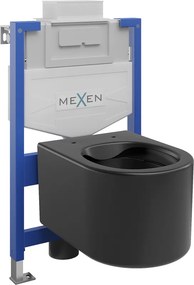 Mexen Sofia podomietkový set WC rám Fenix XS-U s WC misou, čierny mat - 6853354XX85