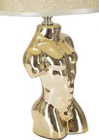Stolná lampa Glam Man 42,5 cm béžovo-zlatá