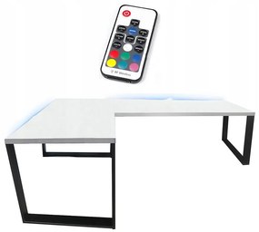 Písací Stôl Roh. Loft Top Biely 202x136x2,8 Model 1