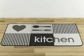 Protišmykový kuchynský koberec/ behúň Flex 19053/08 sivý