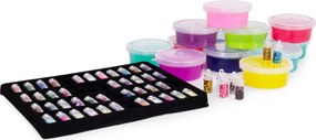 MULTISTORE Sada na výrobu SLIME pre deti, 113 dielov – 28 hotových slizov, svietiaci v tme, DIY