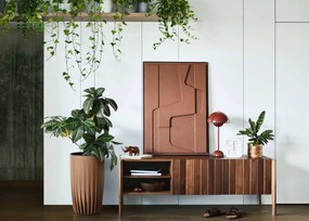 Květináč STRIPPED Eco 25x42 cm černý