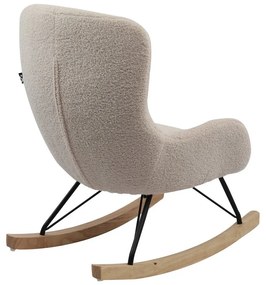 Béžové hojdacie detské kresielko z textílie buklé Rocky – Vipack