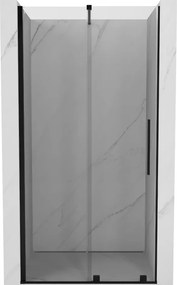 Mexen Velar, posuvné dvere do otvoru 100x200 cm, 8mm číre sklo, čierna matná, 871-100-000-01-70