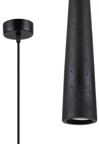 Sollux SL.1355 - Luster na lanku ELECTRA 1xGU10/10W/230V betón/čierna