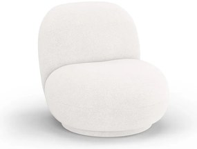 Biele kreslo z textílie buklé Chuck – Micadoni Home