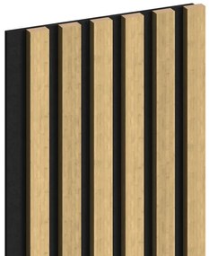 Mexen Lam-F, akustické stenové lamely 275 × 30 cm, plstený podklad 8 mm, technická dyha, bambus prírodný, S105-275307-3015-011