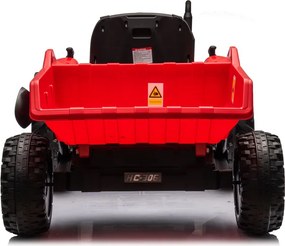 LEAN CARS Elektrický traktor na batérie HC-306 s prívesom 24V červený