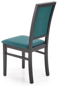 Halmar Jedálenská stolička Sylwek 1, čierna/tmavo zelená