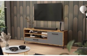 TV skrinka/stolík Cascade  (dub lancaster + sivá). Vlastná spoľahlivá doprava až k Vám domov. 1098747