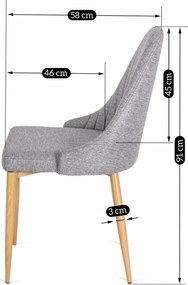 PROXIMA.store - Čalúnená jedálenská stolička TORINO FARBA: čierna