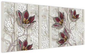 Obraz - Dekoratívne kvety (120x50 cm)