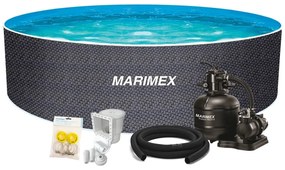 Marimex | Bazén Marimex Orlando Premium DL 4,60x1,22 m s pieskovou filtráciou a príslušenstvom - motív RATAN | 19900128