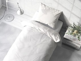 Biante Bavlnené jednofarebné posteľné obliečky Moni MO-039 Biele Predĺžené 140x220 a 70x90 cm
