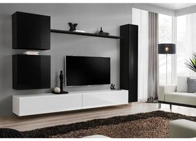 Obývacia stena Switch VIII čierna/biela