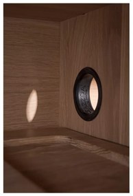 TV stolík z dubového dreva v čierno-prírodnej farbe 180x64 cm Fina – Gazzda