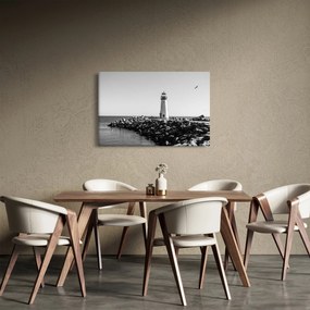 Obraz - Maják na pobreží, Santa Cruz, Kalifornia (90x60 cm)