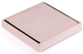 Ružový skladací taburet CUBEXO VELVET M