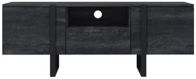 TV stolík Verica 150 cm s otvorenou policou - charcoal / čierne nožičky