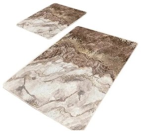 Hnedé kúpeľňové predložky v súprave 2 ks 60x100 cm – Mila Home