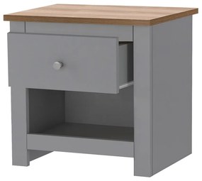 Sivý nočný stolík Emerald – Støraa