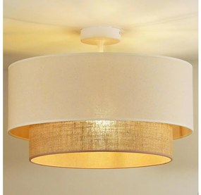 Duolla - Prisadený luster BOHO 1xE27/15W/230V pr. 45 cm krémová/hnedá 601078