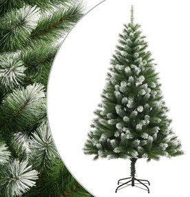 Umelý výklopný vianočný stromček so snehovými vločkami 240 cm 356745