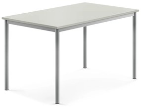 Stôl SONITUS, 1200x800x720 mm, HPL - šedá, strieborná