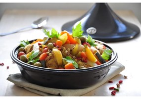 Čierny tajine Emile Henry Flame, ⌀ 32 cm