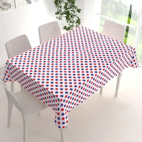 Biante Bavlnený obdĺžnikový obrus Sandra SA-242 Červené a modré bodky 100x140 cm
