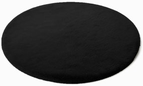 Čierny okrúhly koberec Rabbit Rozmer: 200