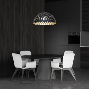 Luster na lanku LISA BLACK 1xE27/60W/230V