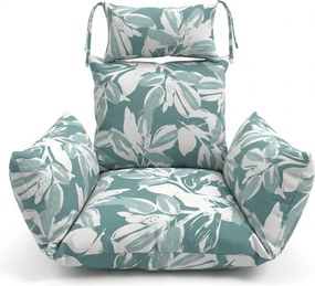 Vankúš do závesného kresla KOKON, zeleno-biely