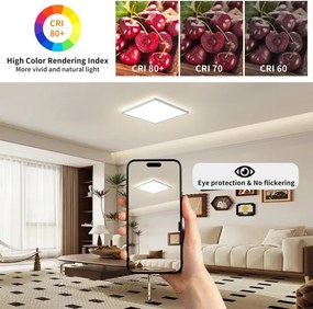 Brilagi - LED kúpeľňové stropné svietidlo ULTRA SLIM LED/18W/230V 30x30 cm strieborné IP54