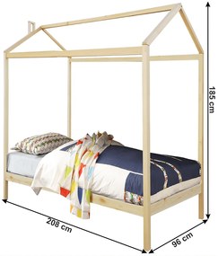 Tempo Kondela Montessori posteľ, borovicové drevo, prírodná, ATIMAD