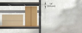 Dílenský regál Paraf 75 cm černý/hnědý