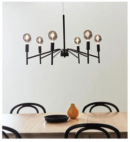 Čierne závesné svietidlo Markslöjd Monarch, ø 70 cm