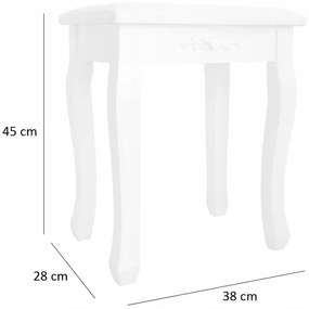 Bestent Taburetka WHITE BARROCO