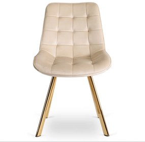 Vintino kreslo DORIS Velvet - bežová farba, nohy zlate - vintino.sk