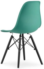 Set jedálenských stoličiek OSAKA zelené (čierne nohy) 4ks