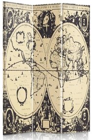 Ozdobný paraván Květiny Příroda Záchod - 110x170 cm, trojdielny, obojstranný paraván 360°