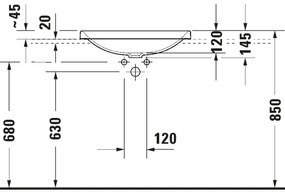 Duravit 358600079 - Zapustené umývadlo D-NEO 60x44 cm keramika/lesklá biela